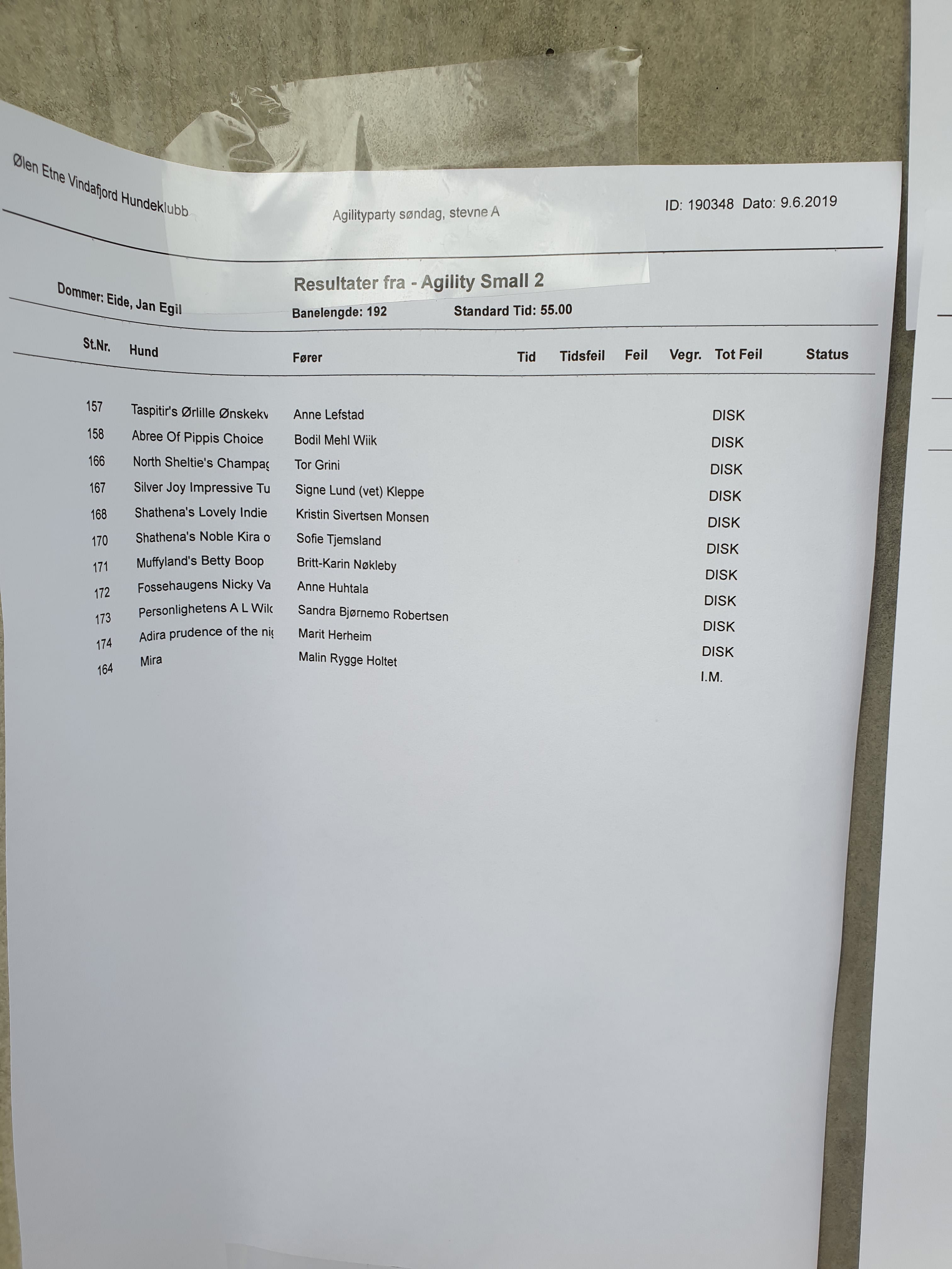 resultat disk ag2 søndag i ølen