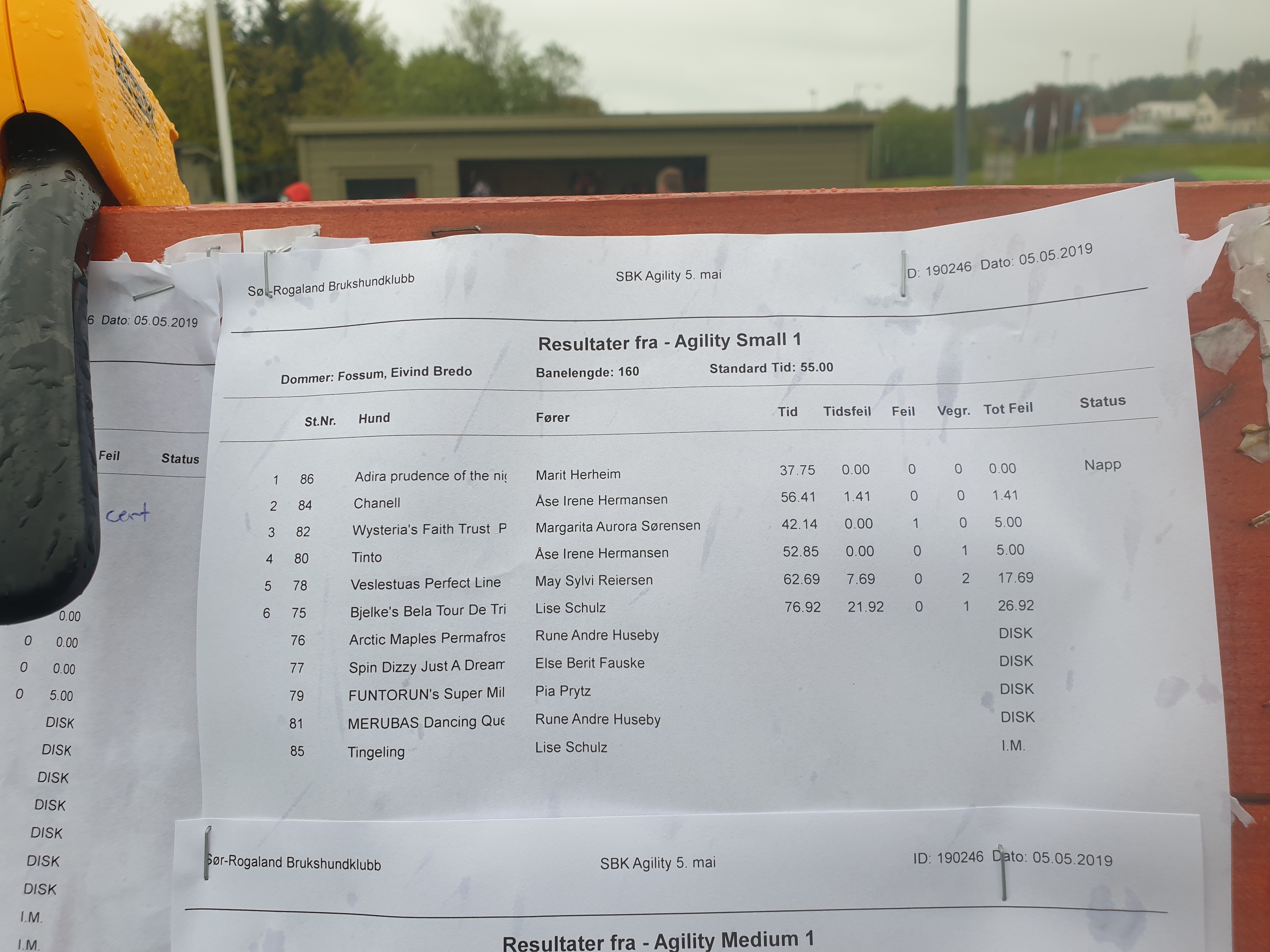 resultater arendal 2019